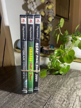 Sony PlayStation 2 Game Bundle (3) NCAA 2001, Pinball Fame, TopGear DareDevil
